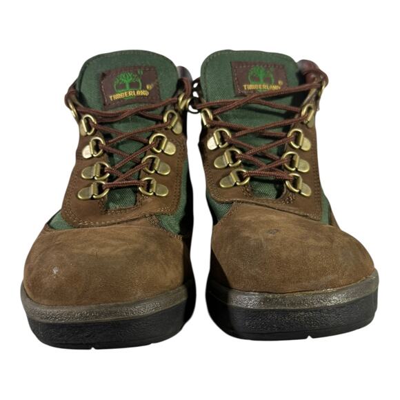 Timberland Euro Hiker 16937 Junior Boots Youth 6M Brown Green Suede Leather - Picture 2 of 8